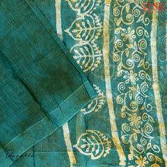 Olive Beige Cotton Dress Material