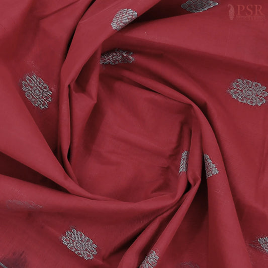 Crimson Red Kanchi Cotton Saree