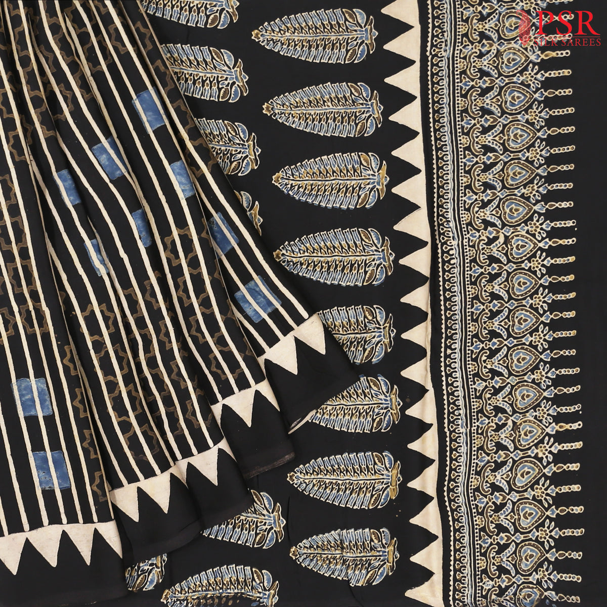 Black Modal Silk Saree