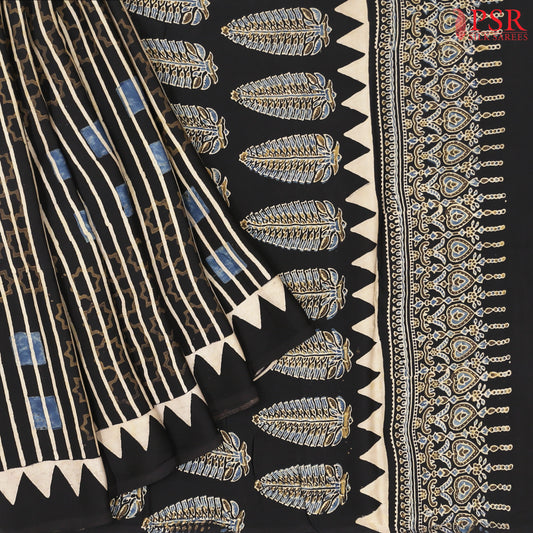 Black Modal Silk Saree