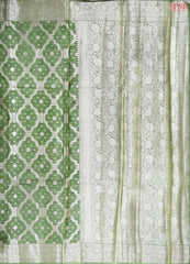 Asparagus Green Banaras Tussar Silk Saree