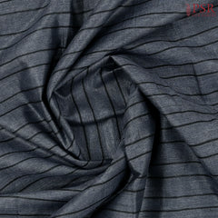 Charcoal Grey Linen Saree