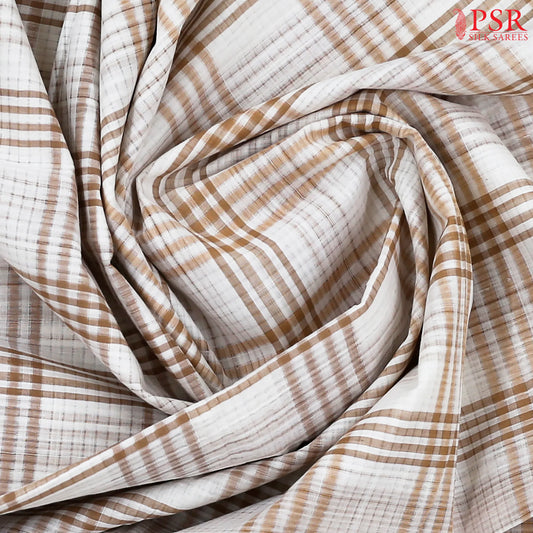 Off White Mangalagiri Cotton Saree