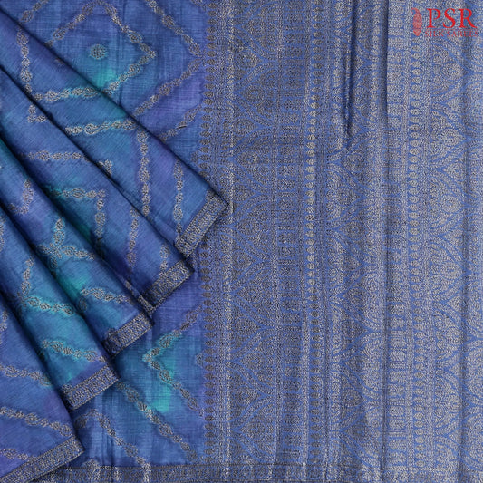 Peacock Banaras Tussar Silk Saree