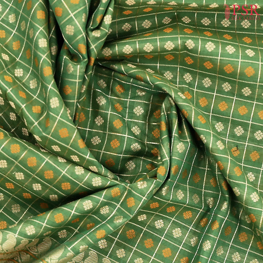 Sap Green Kalakshetra Kovai Cotton Saree