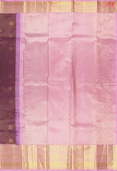 Boysenberry Purple Kanchipuram Jacquard Silk Saree