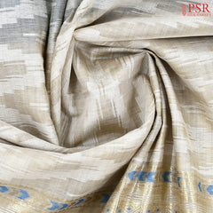 Beige Ghicha Cotton Saree