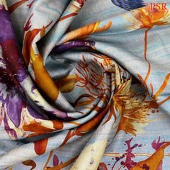 Light Blue Kadhi Tussar Silk Saree