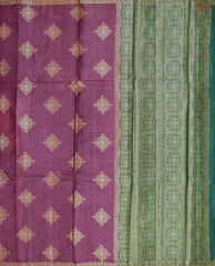 Tyrian Purple Banaras Tussar Silk Saree