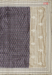 Dark Purple Mauve Semi Dupion Saree