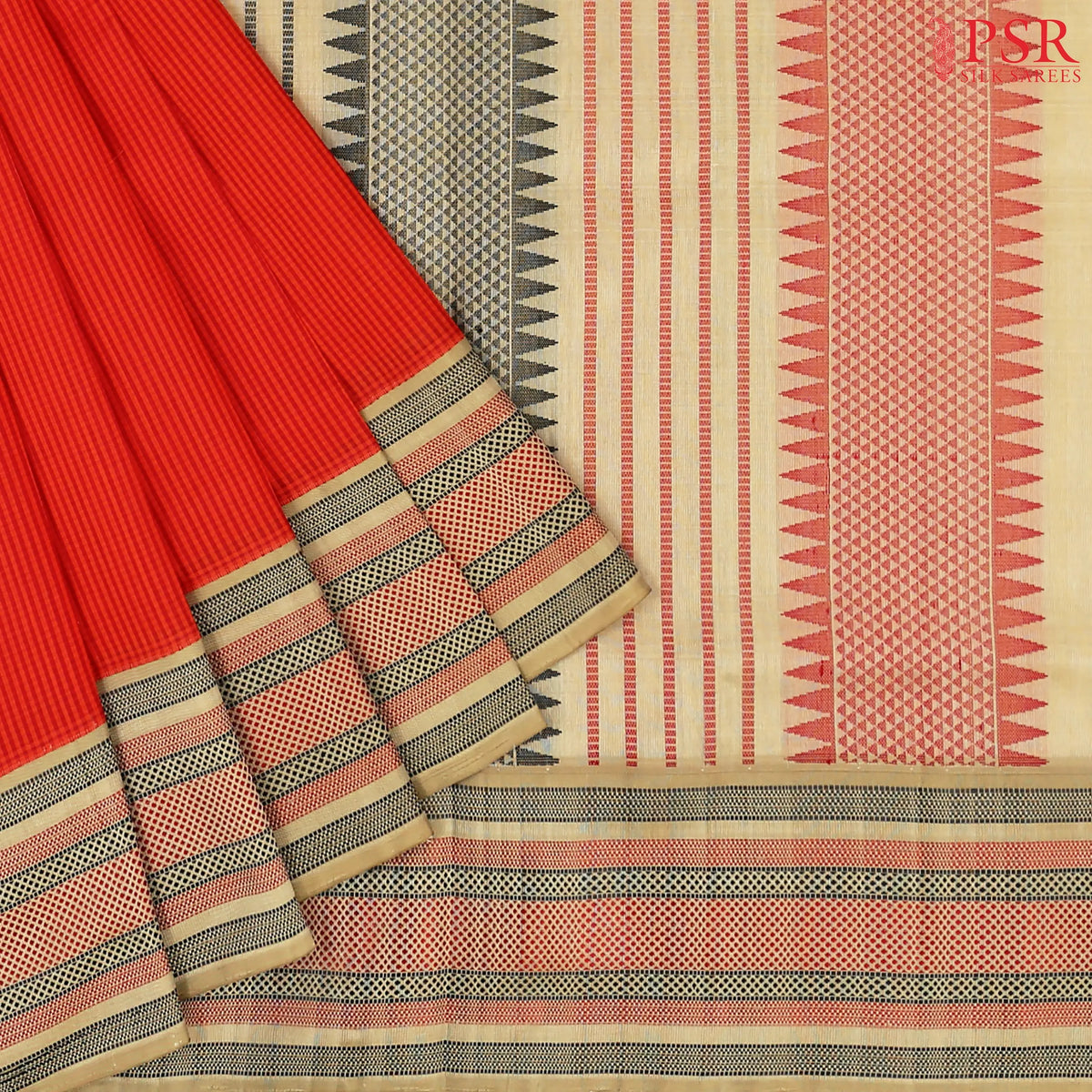 Scarlet Red Soft Silk Saree