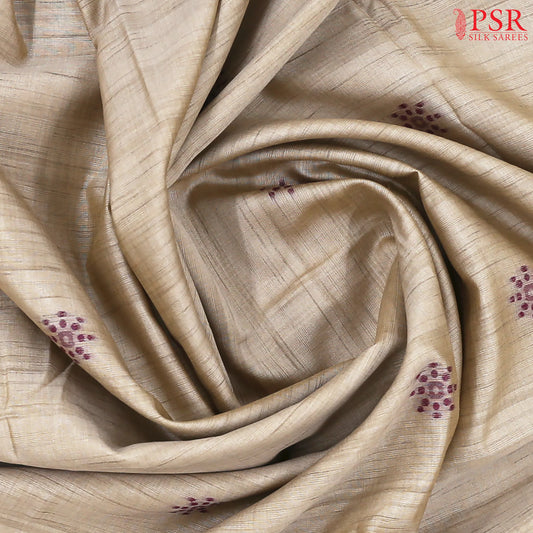 Beige Ghicha Tassar Saree