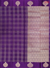 Violet Banaras Silk Saree
