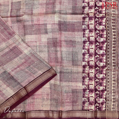 Jam Purple Assam Silk Dress Material