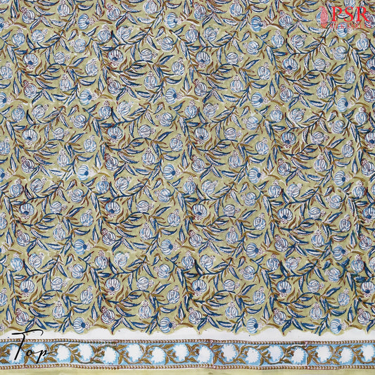 Light Olive Lizzy Bizzy Cotton Dress Material
