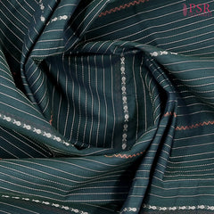 Dark Pine Green Kalakshetra Kovai Cotton Saree