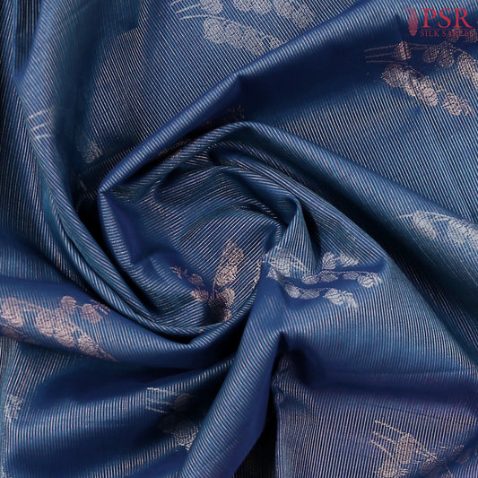 Prussian Blue Silk Cotton Saree