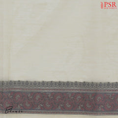 Beige Banaras Silk Cotton Saree