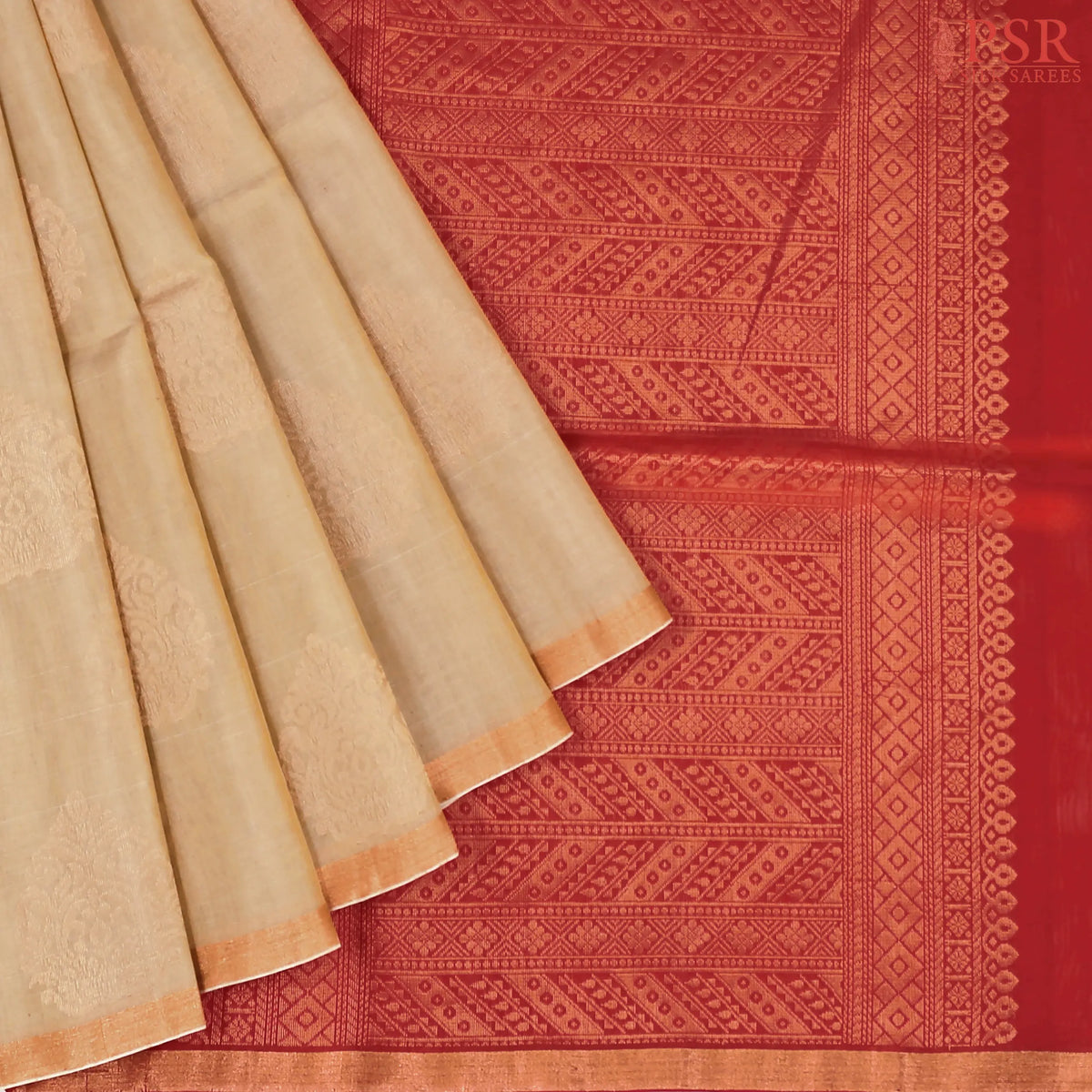 Tan Silk Cotton Saree