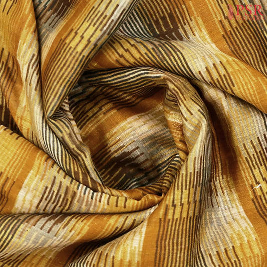 Dark Gamboge Munga Silk Saree