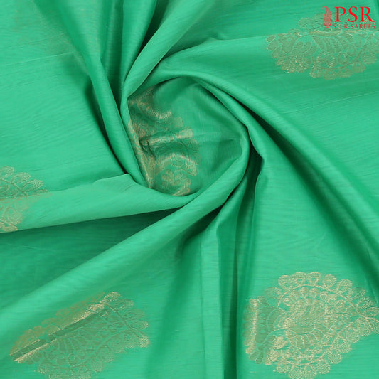 Caribbean Green Silk Cotton Saree