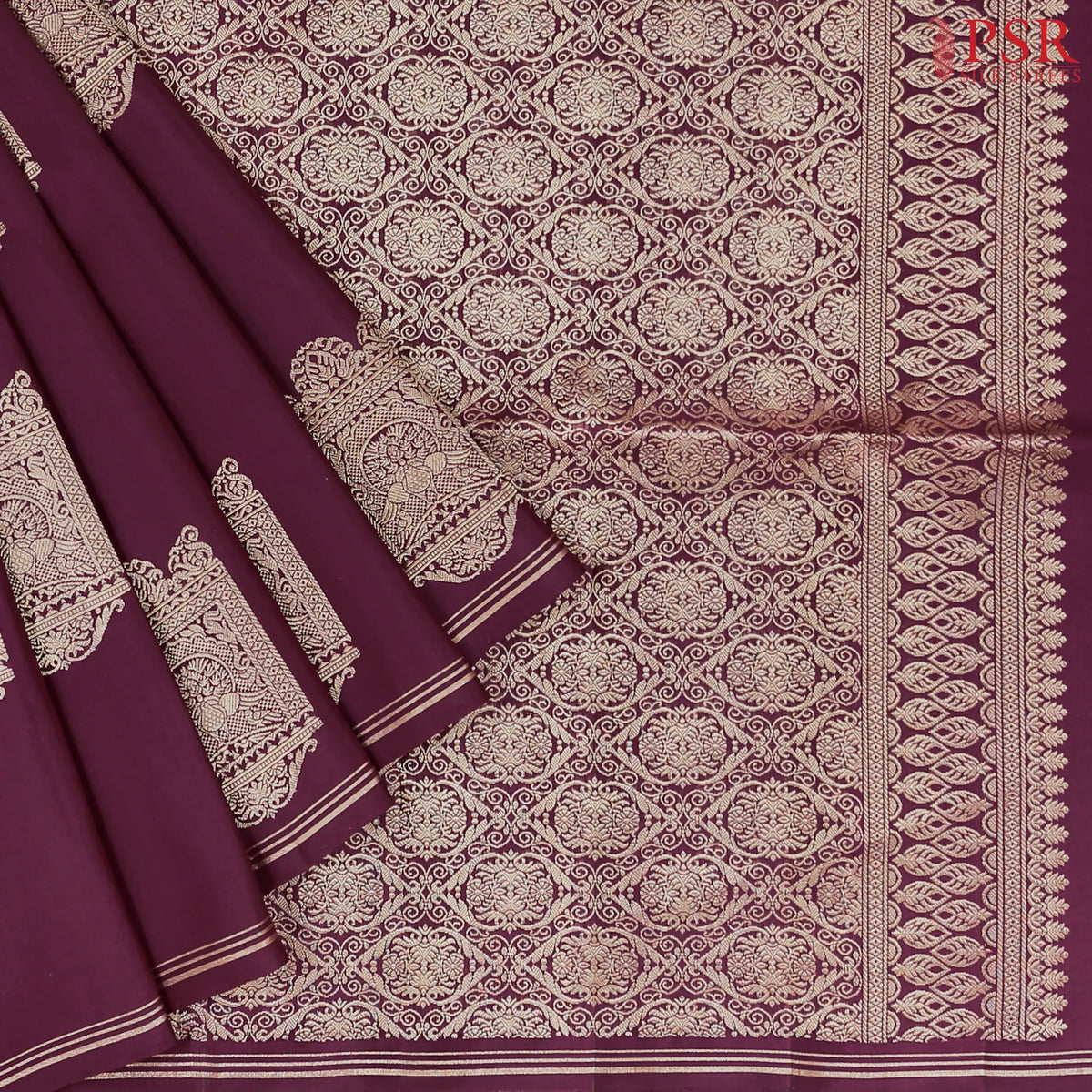 Burgundy Soft Silk Saree