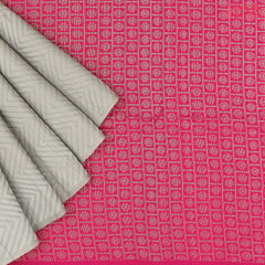 Grey Jute Soft Silk Saree