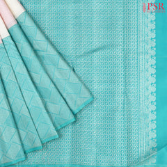 Off White Kanchipuram Silk Saree