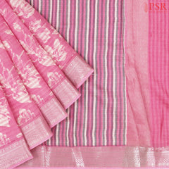 Light Pink Chanderi Silk Cotton Saree