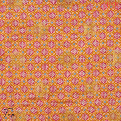 Orange Soft Patola Semi Silk Dress Material