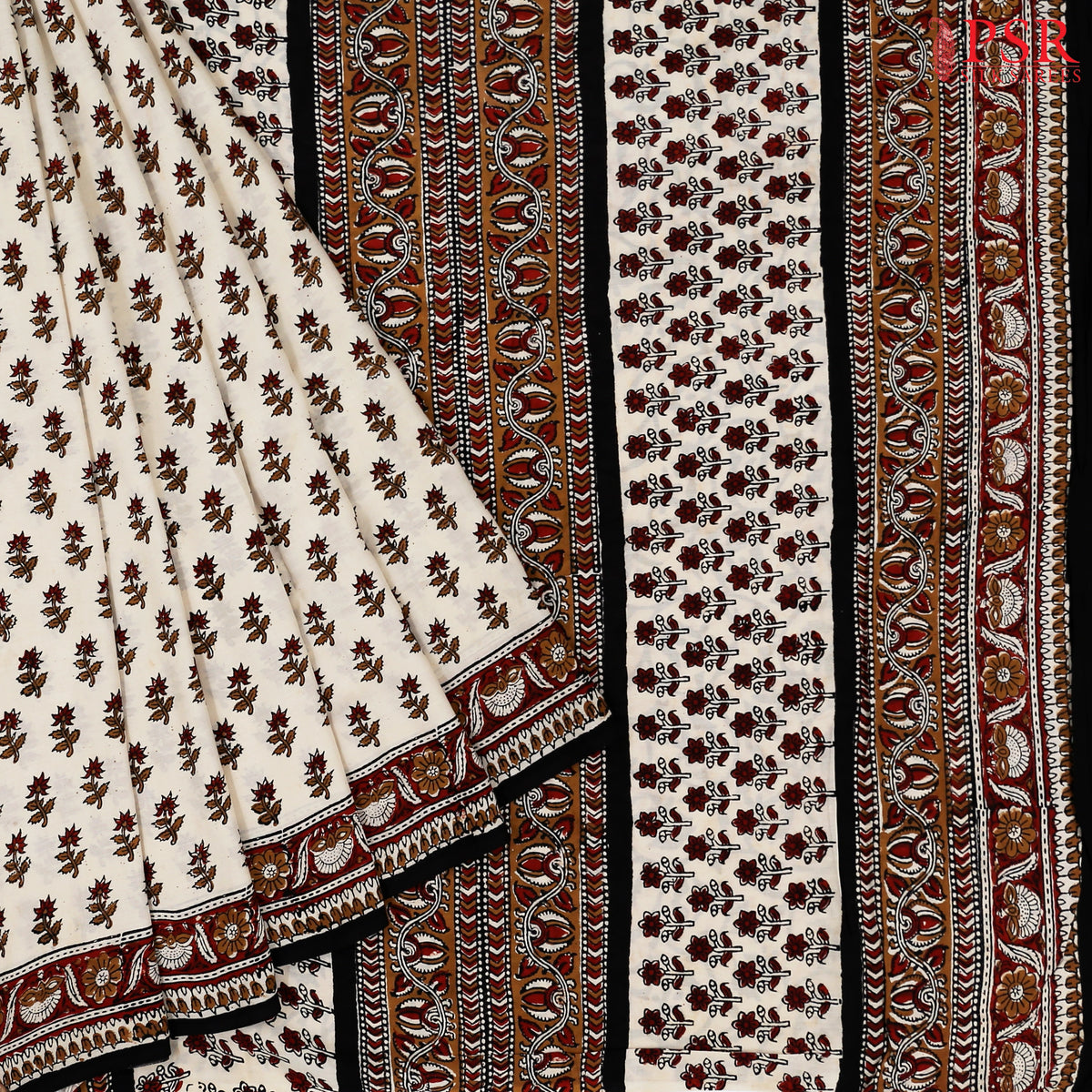 Parchment Beige Modal Silk Saree
