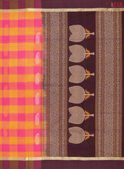 Pink & Mustard Kovai Cotton Saree