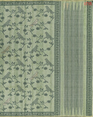 Asparagus Green Ghicha Cotton Saree