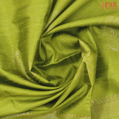 Pear Green Jute Soft Silk Saree