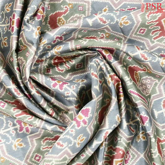 Pewter Grey Semi Tussar Saree