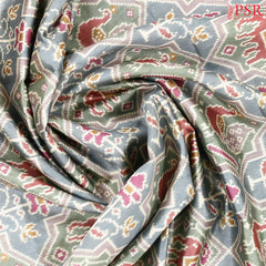 Pewter Grey Semi Tussar Saree