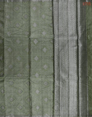Green Smoke Banaras Tussar Silk Saree
