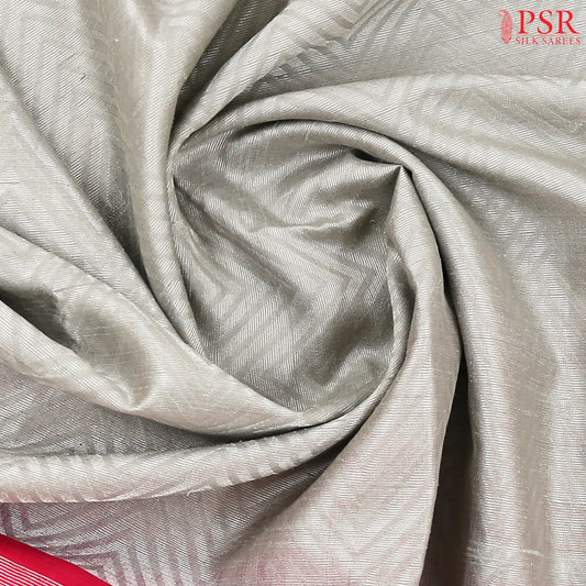 Grey Jute Soft Silk Saree