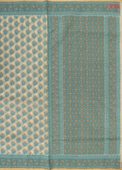 Beige Banaras Silk Cotton Saree