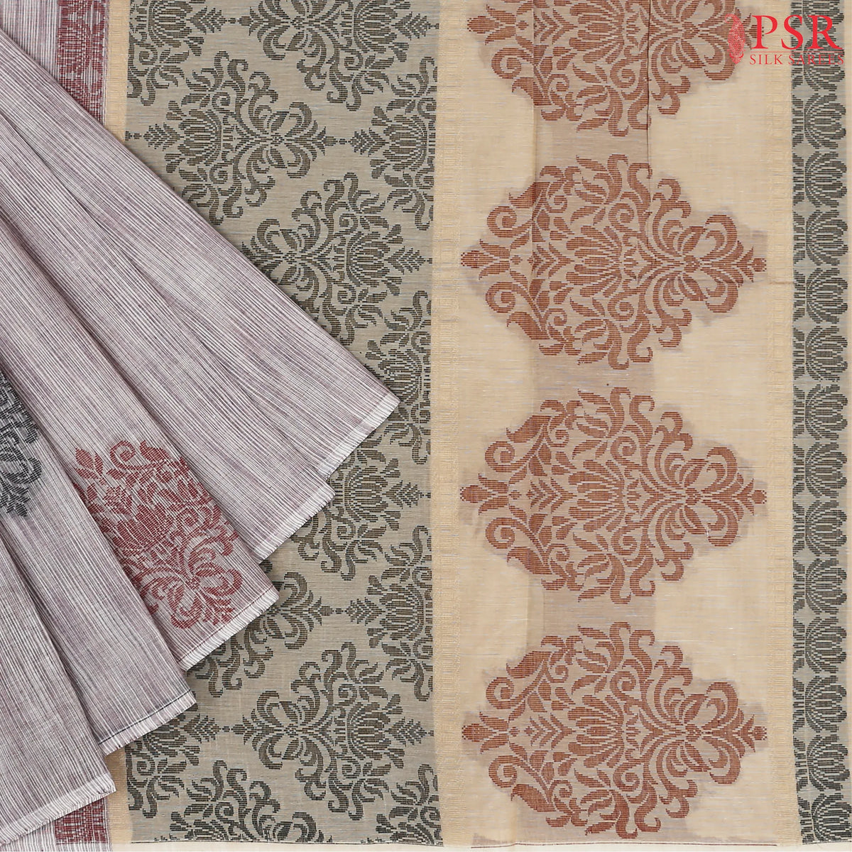 Dusty Mauve Kovai Cotton Saree