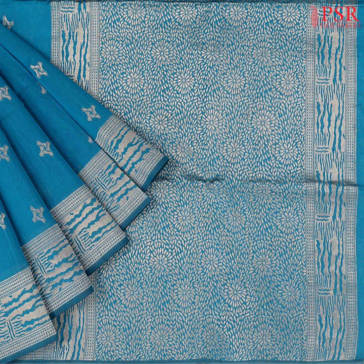 Dark Chintamani Semi Silk Cotton Saree