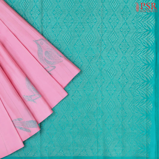 Light Pink Kanchipuram Silk Saree