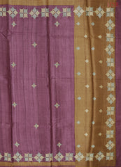 Tyrian Purple Kadhi Tussar Silk Saree