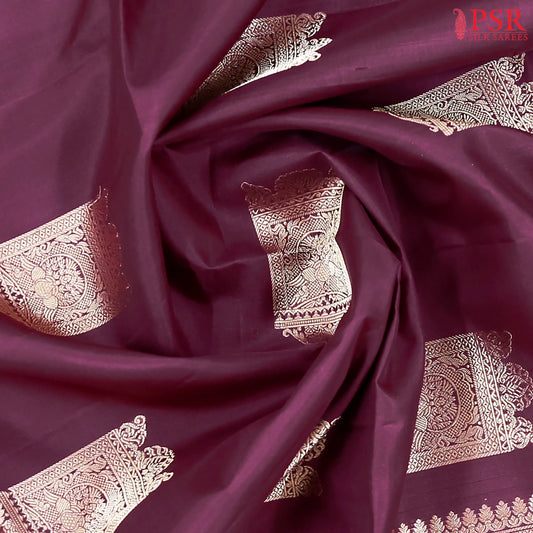 Burgundy Soft Silk Saree