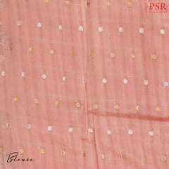 Candlelight Peach Organza Embroidery Saree