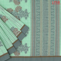 Mint Green Kovai Cotton Saree