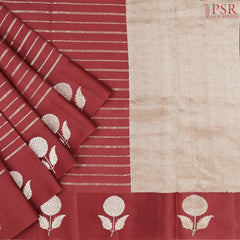 Maroon Banaras Silk Saree