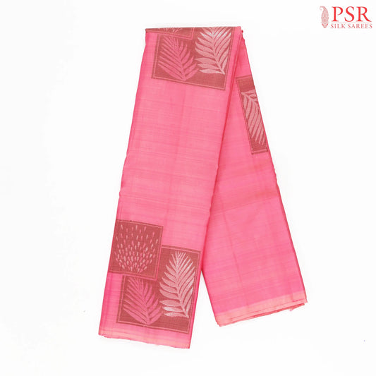 Flamingo Pink Kanchipuram Silk Saree
