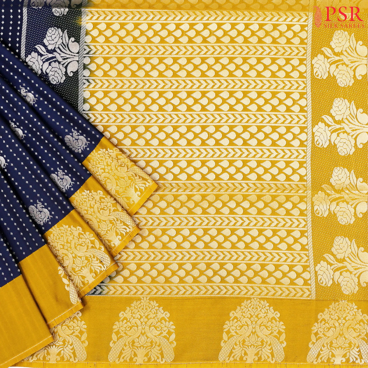 Dark Blue Soft Art Silk Saree