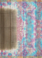 Dark Taupe Kadhi Tussar Silk Saree